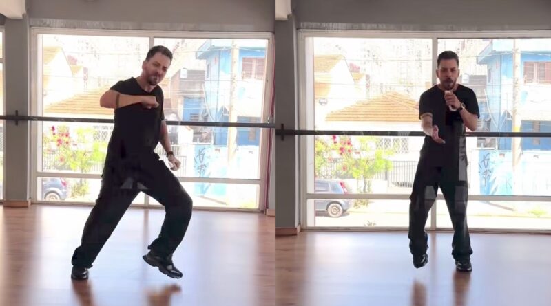 Junior mostra bastidores do ensaio de dança no Estrelas da Casa