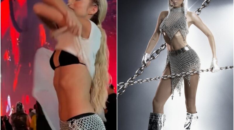 Samira Sagr troca de roupa na roda-gigante e causa no Rock in Rio