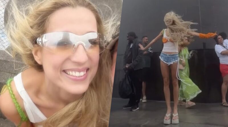 Samira Sagr enfrenta ventania no Cristo Redentor; veja o vídeo